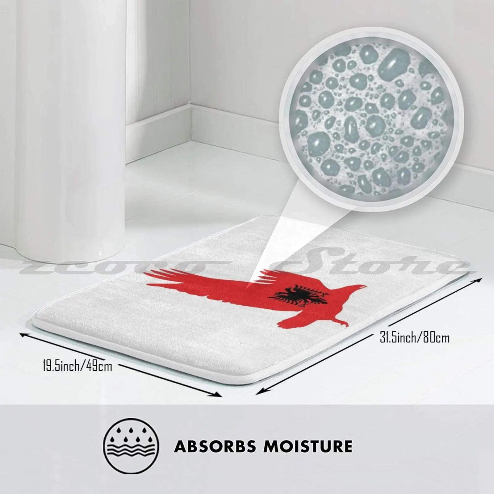 Мягкий Нескользящий Коврик с флагом Королевский Орел из Албании коврик подушка