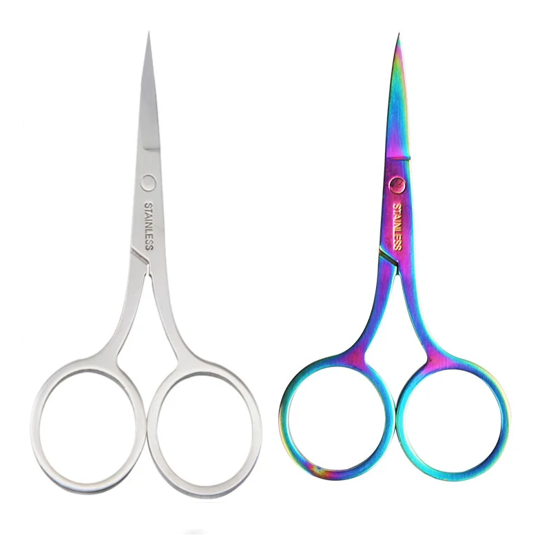 

1Pcs Eyebrow Scissor Makeup Eyelash Trimmer Facial Hair Remover Manicure Scissor Nail Cuticle Tool Beauty Scissors