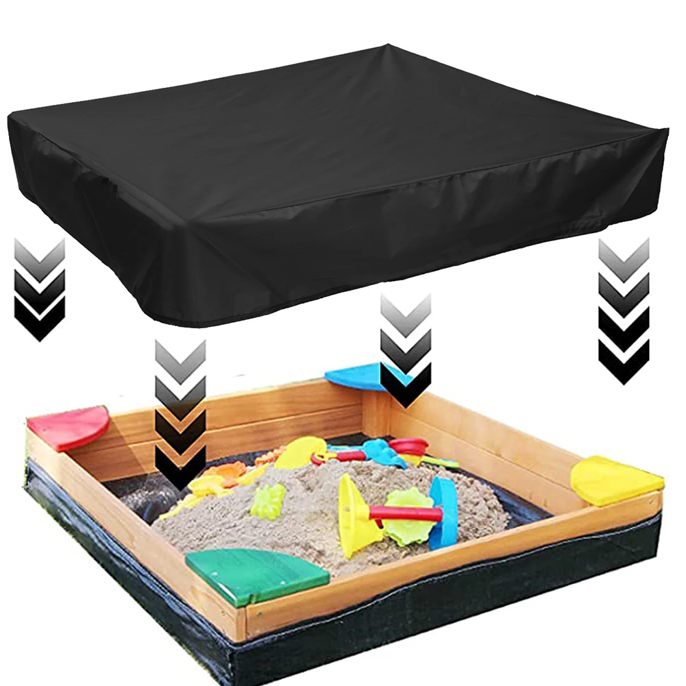 

Summer Outdoor 420D Oxford Cloth Square Waterproof Dust Cover UV Protection Drawstring Sandpit Pool Dustproof Canopy Shelter