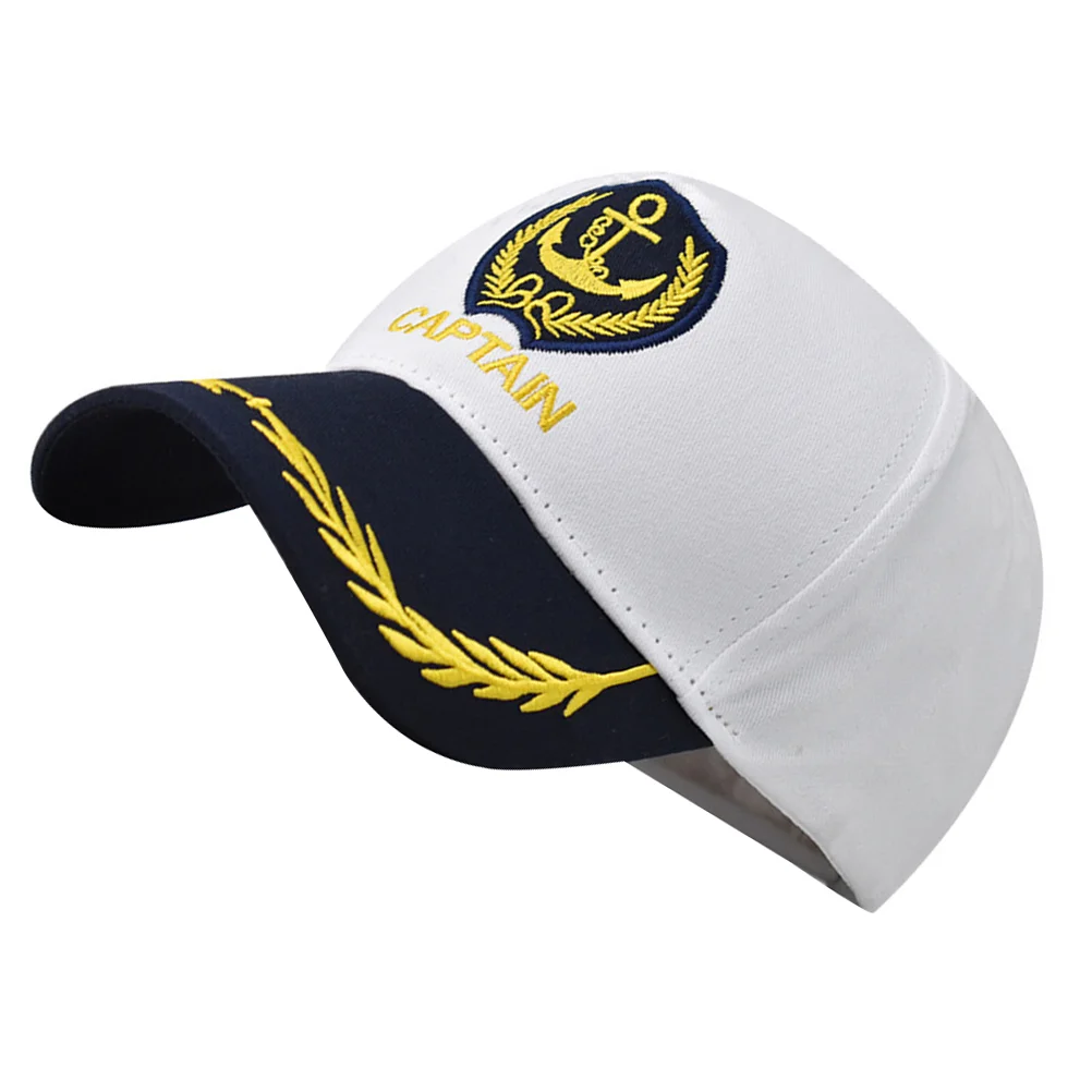 

Hat Baseball Cap: Sailor Ship Cap Navy Hat Nautical Marine Cap Boating Baseball Hat for Men Costume Accessory