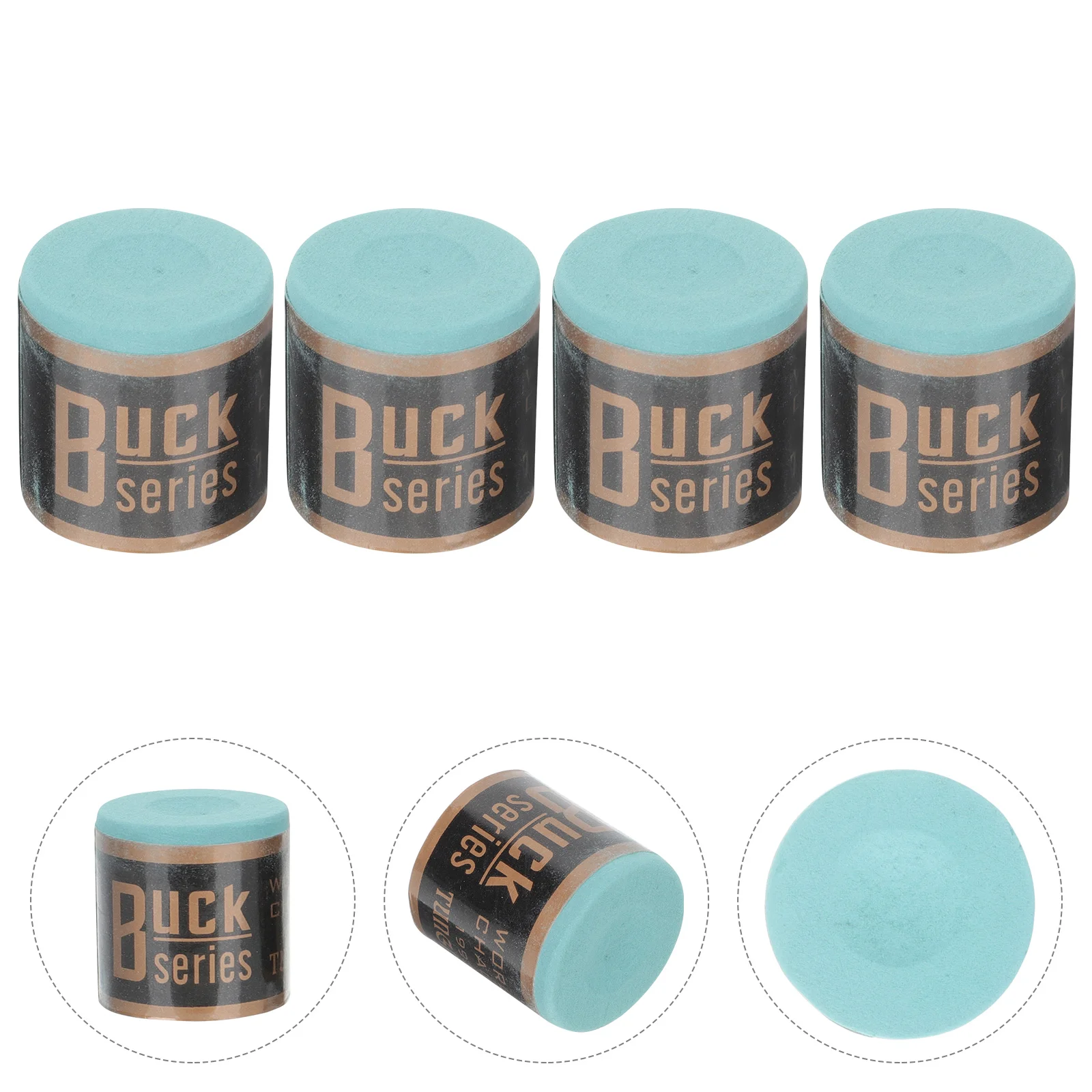 

4 Pcs Billiards Ball Cleaning Powder Professional Cue Stick Supply Rod Accessory Portable Pool Chalk Chocolate Wear-resistant