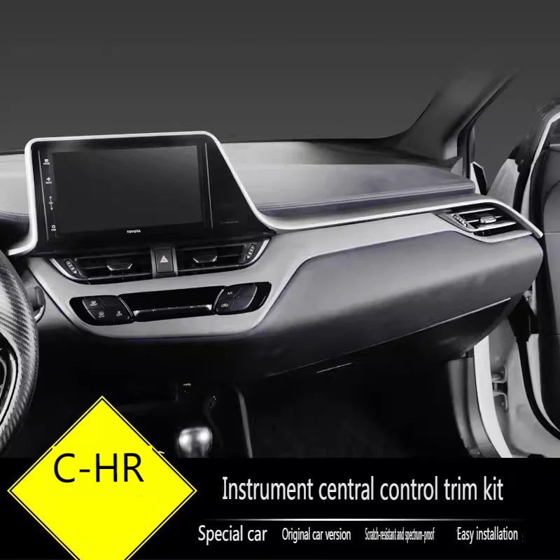 Для Toyota C-HR 2017 2018 2019 2020 2021 2022 ABS хромированный детектор украшения приборной панели
