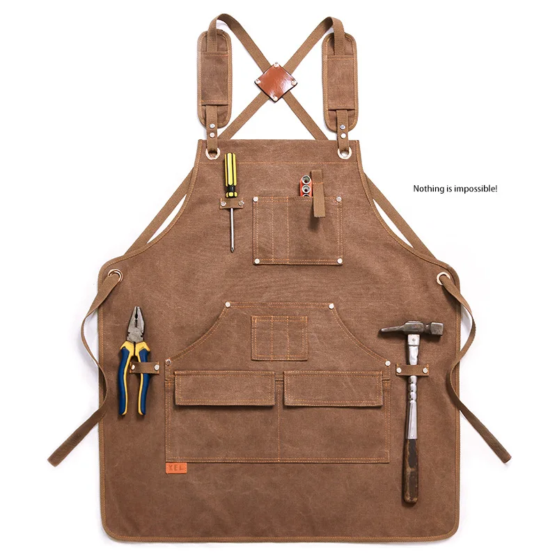 

Canvas Kitchen Aprons Woman Men Barber Baking Cafe Gardening Woodworking Chef Work Apron Bar Shop Cafes Studios Uniform ZC886