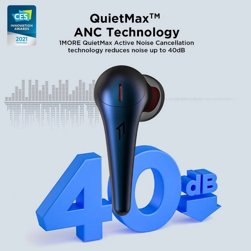 Najtaniej 1MORE Comfobuds Pro ANC Redukcja Szumów Bluetooth 5.0 TWS Słuchawki Bezprzewodowe QuietMax 13.4mm Bass Dynamiczne Słuchawki Do Gier AAC