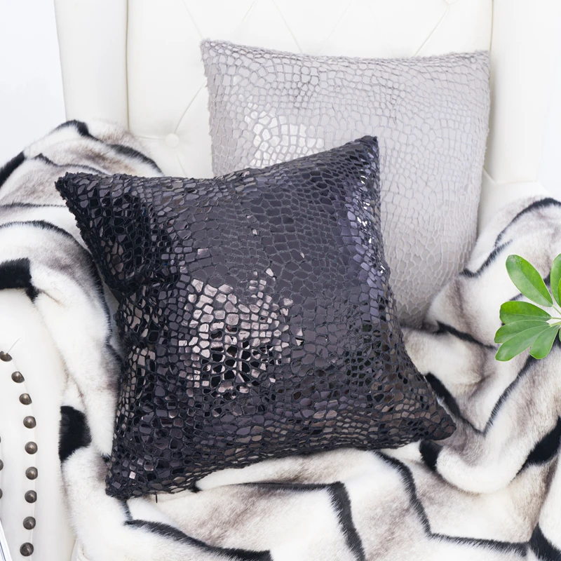 

Nordic Ins 45*45CM Pillow Cases Cushion Cover Soft Solid color Luxury Square Pillow Covers For Sofa Bed Car Decor Throw Pillow