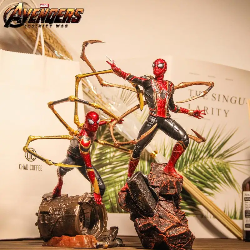 

Disney Film Avengers Infinity War Iron Spider Statue Spiderman Pvc Action Figure Collectible Model Superhero Toy Anime Doll Deco