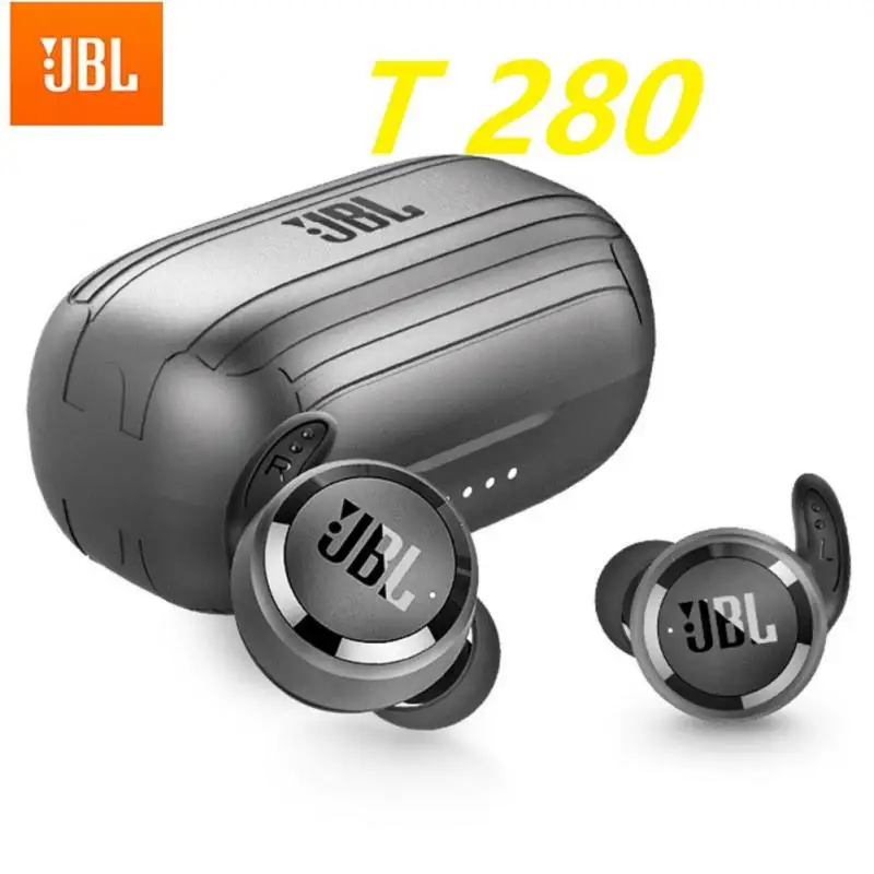

Bluetooth-гарнитура JBL T280, TWS, водостойкая, с шумоподавлением и микрофоном