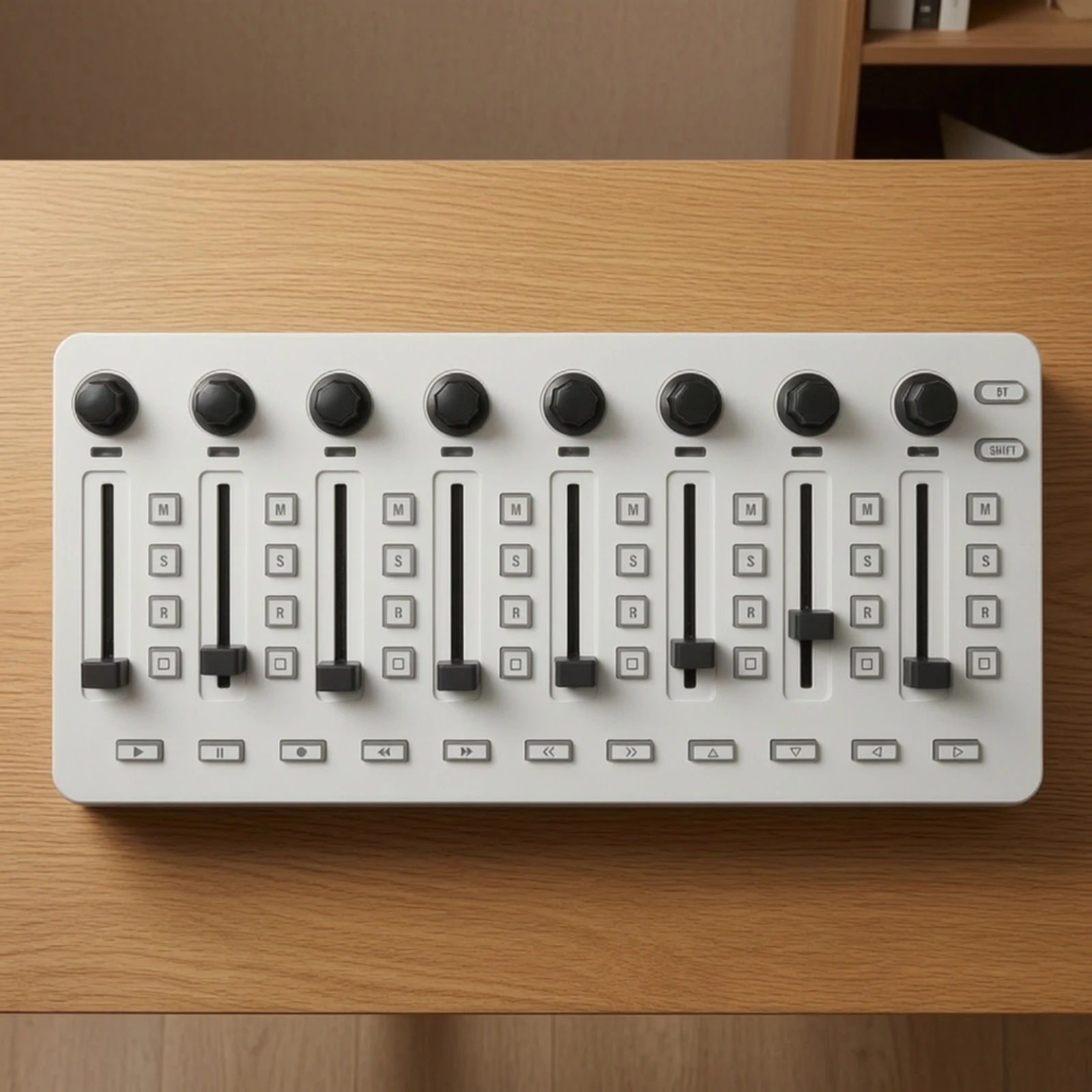 Фото MIDI-контроллер с фейдерами, тактильная USB MIDI-панель управления, программируемая панель управления микшерным пультом, подключение Plug-and-Play. №2