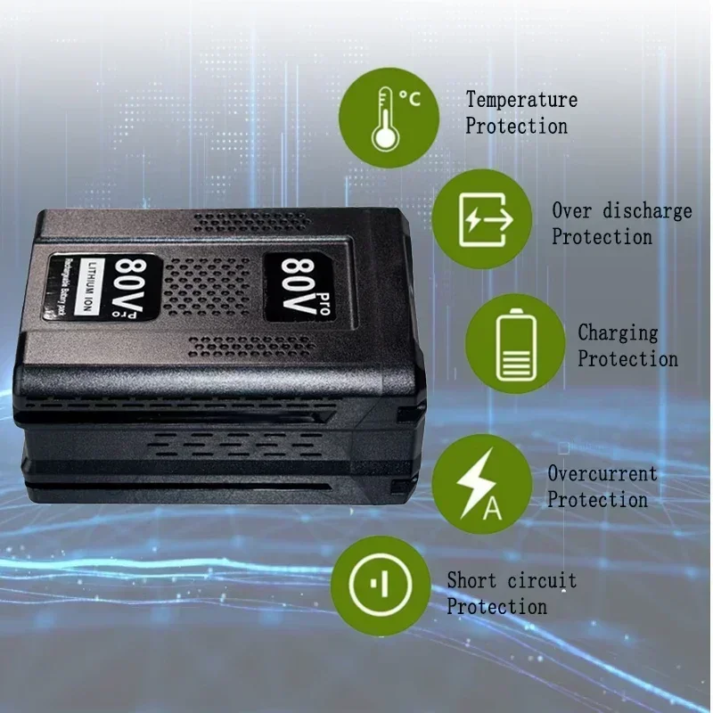 80V 6000mAH High-quality Replacement Battery for Greenworks Max Lithium Ion GBA80200 GBA80250 GBA80400 GBA80500
