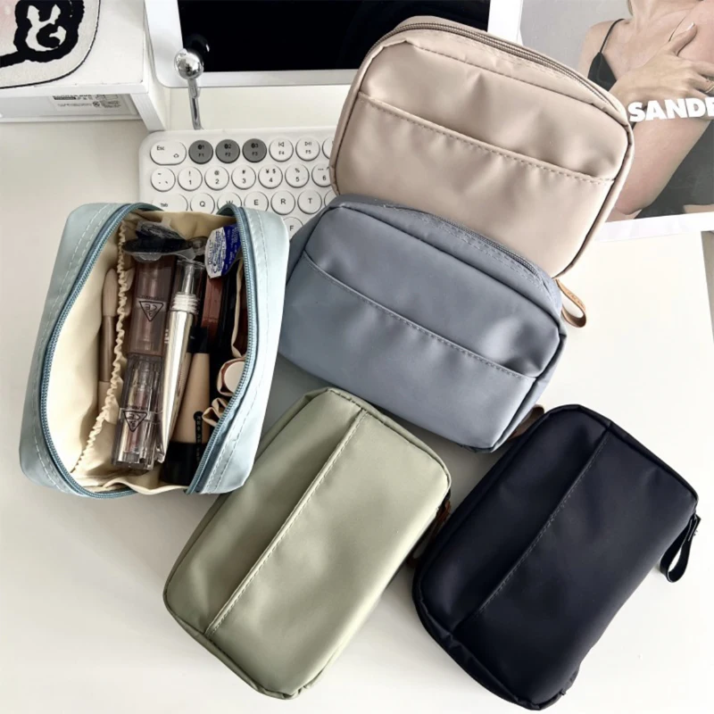

Korea Makeup Bag Zipper Pouch Travel Cosmetic Bag for Women Travel Toiletries Organizer Storage Hangbag Korean Carry-on Makeup