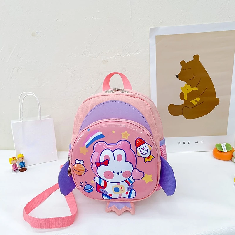 New Anti-lost Children's Cartoon Bunny Korean Version Kindergarten and Primary School Backpack for Girls Travel Backpacks