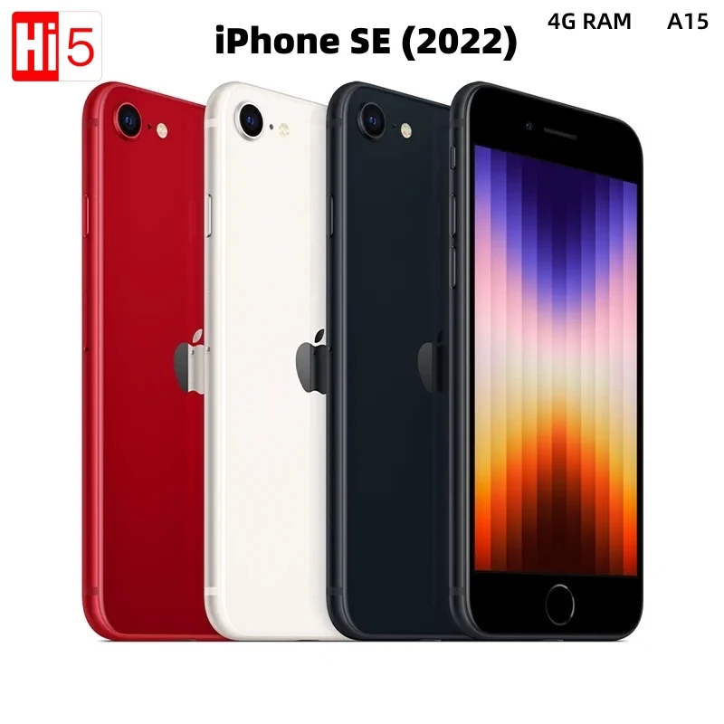 

Оригинальный разблокированный телефон Apple iPhone SE 2022 se2022 SE3, 4,7 дюйма, 4 Гб ОЗУ, 64 ГБ/128 ГБ/256 Гб ПЗУ, A15 Bionic Chip, камера 12 МП, сканер отпечатка пальца