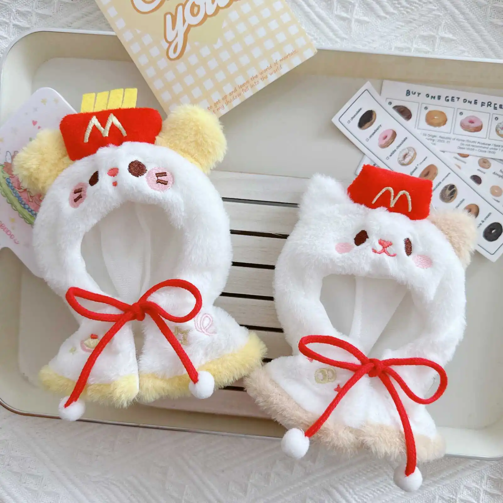 10 см милая плюшевая кукольная одежда Kawaii пушистые животные кошачье пальто платье