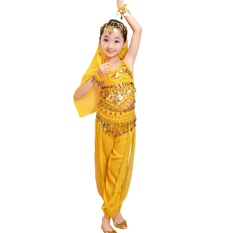Детский Восточный танцевальный костюм для девочек индийский танца живота 6