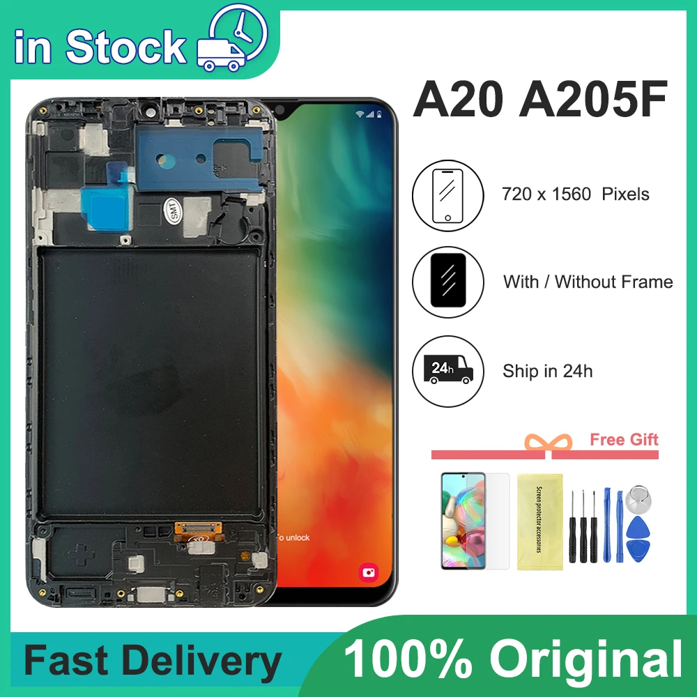 

ЖК-дисплей с сенсорным экраном и дигитайзером в сборе для Samsung Galaxy A20 A205G/DS A205F/DS A205GN/DS