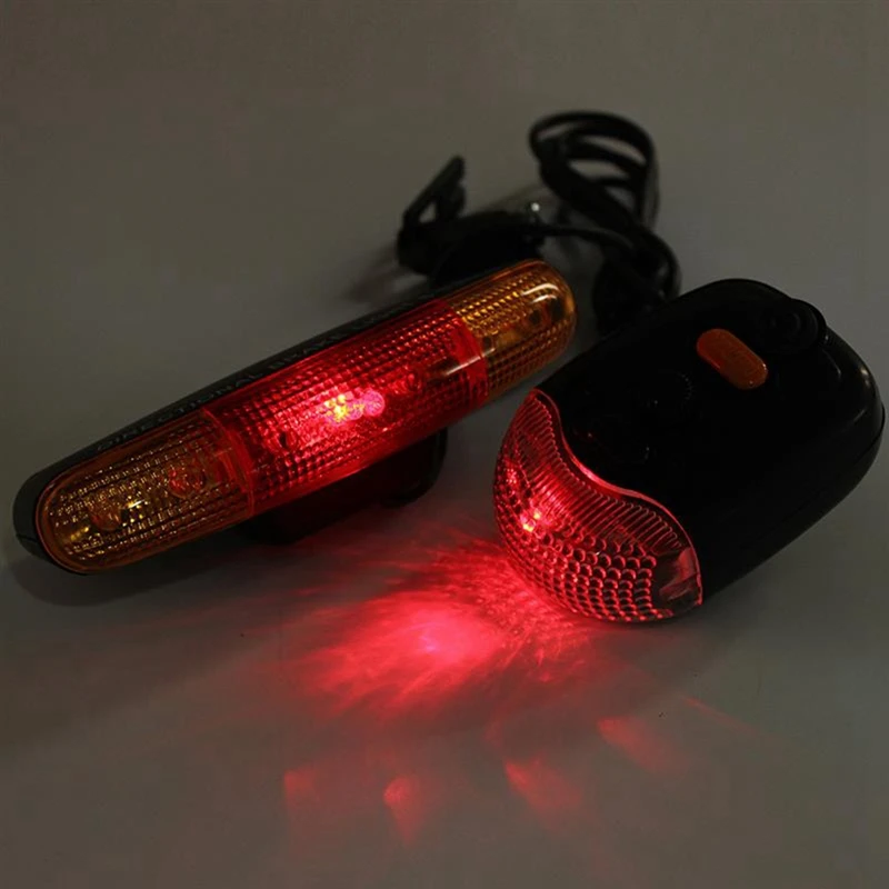 2X For Cycling Bicycle 3 In 1 Bike Turn Signal Brake Tail 7 LED Light Electric Horn |
