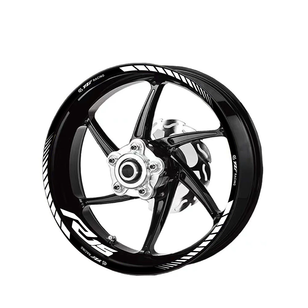 Новинка для YAMAHA YZF R15 логотип мотоцикла 17 дюймов внутренняя и внешняя наклейка на ступицу колеса декоративный обод водостойкая Высокая Светоотражающая наклейка (art.: 3920c150d00bd) - 3920c150d00bd