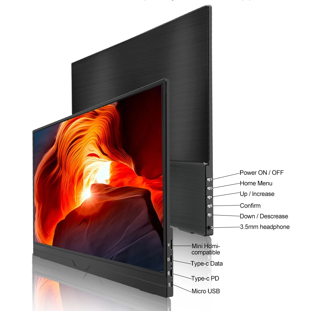 BOLINIA 15 6 дюймовый сенсорный экран портативный монитор 1080P FHD IPS игровой дисплей USB-C