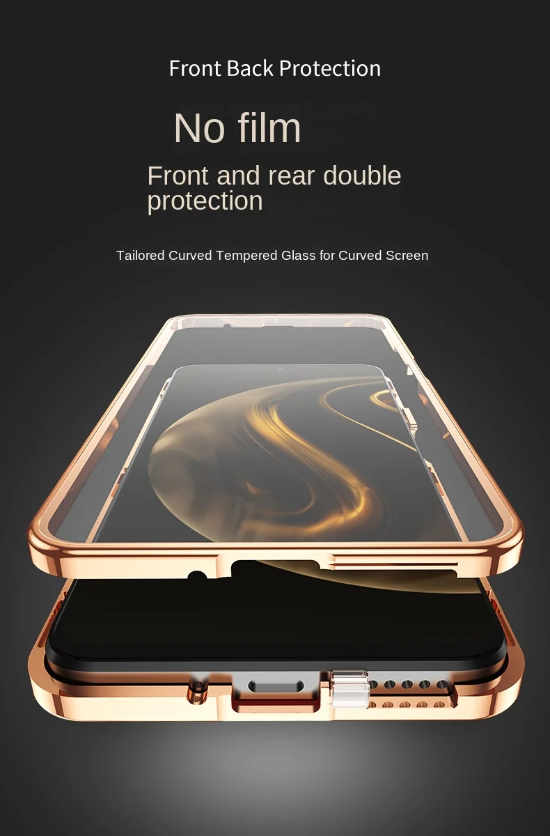 360-градусный металлический бампер с полной защитой прозрачный передний