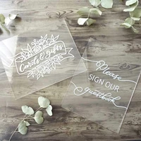 8x10inch clear acrylic sheet 10pcs wedding welcome table signphoto frame diy painted board blessing decoration message board