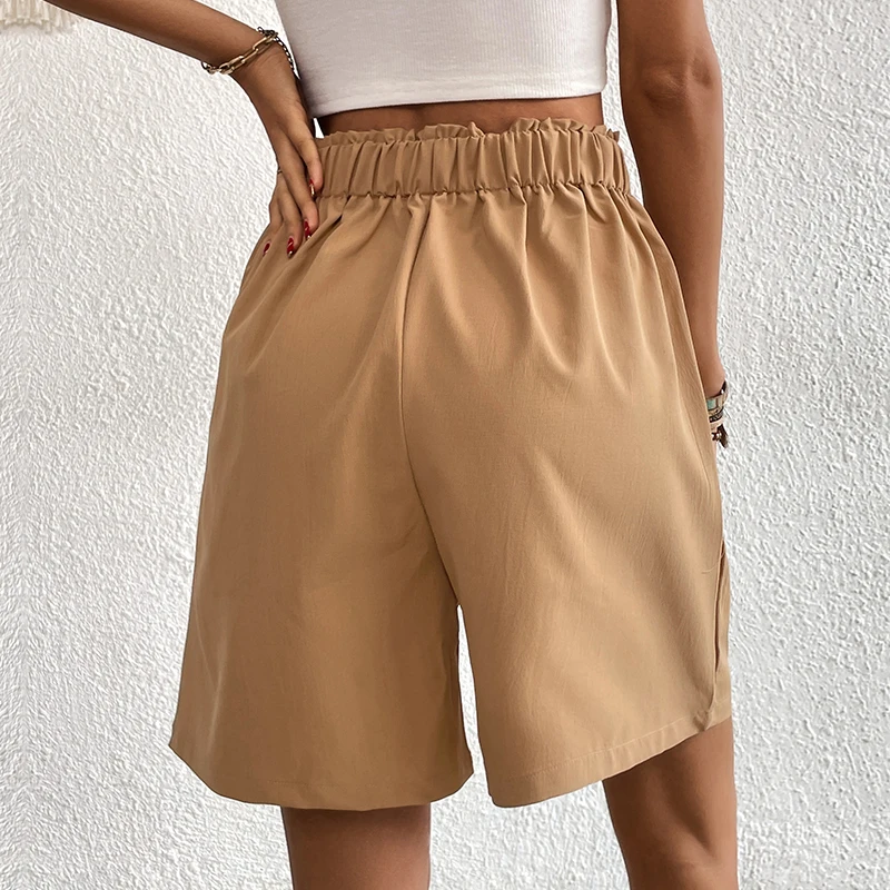 Fashion Loose Shorts For Women High Waist Solid Casual Baggy Hot Pants Wide Leg Office OL Work Summer Shorts Plus SizeTrousers