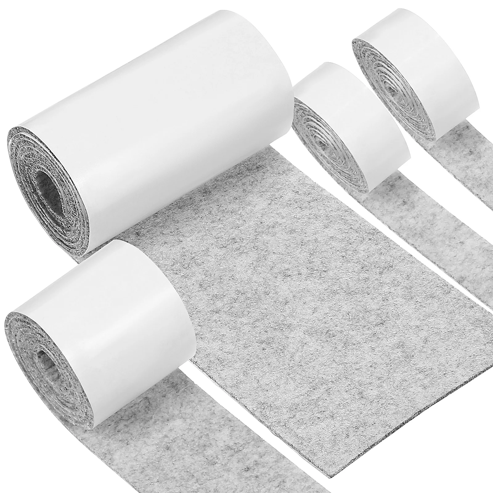 

4 Rolls Furniture Couch Protectors Wool Fiber Self Adhesive Felt Strips