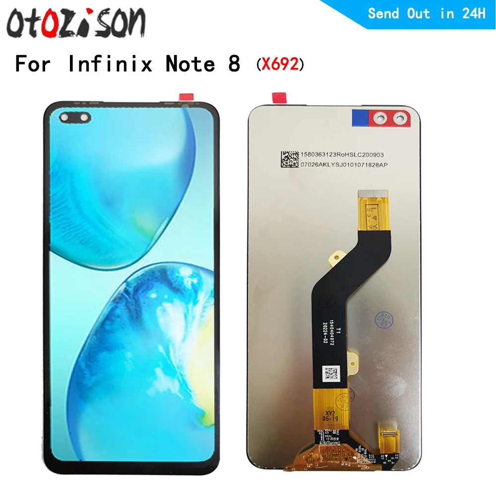 ЖК-экран Note8 6,95 дюйма IPS для Infinix Note 8 X692 ЖК-дисплей, сенсорная панель, экран с дигитайзером и рамкой в сборе 720*1640