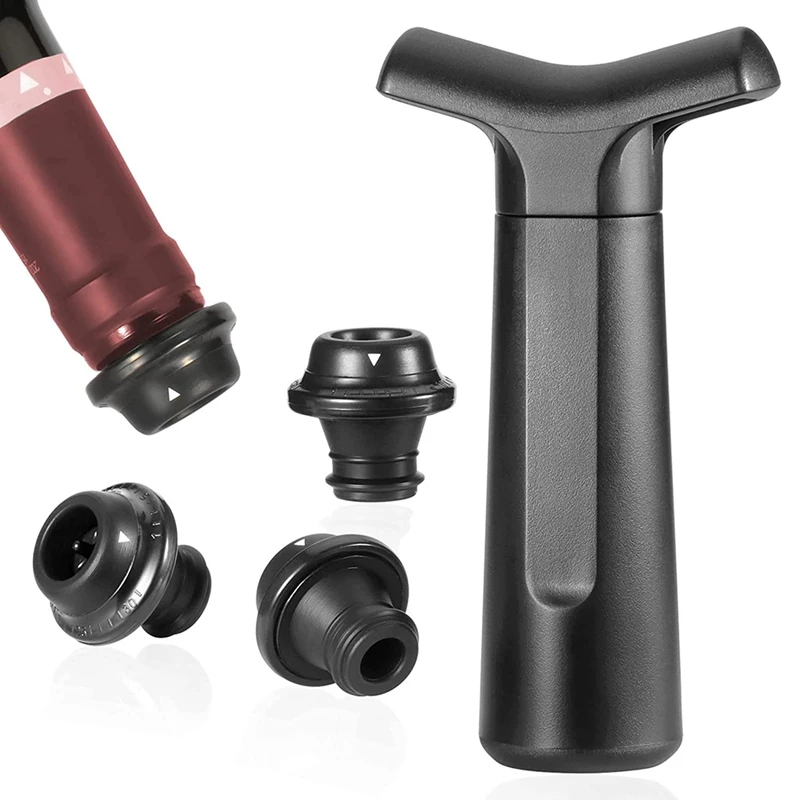 

Vacuum Wine Bottle Stopper For Wine Bottles, Wine Preserver, Longer Fresh, Wine Saver Pump With Vacuum Bottle Stoppers