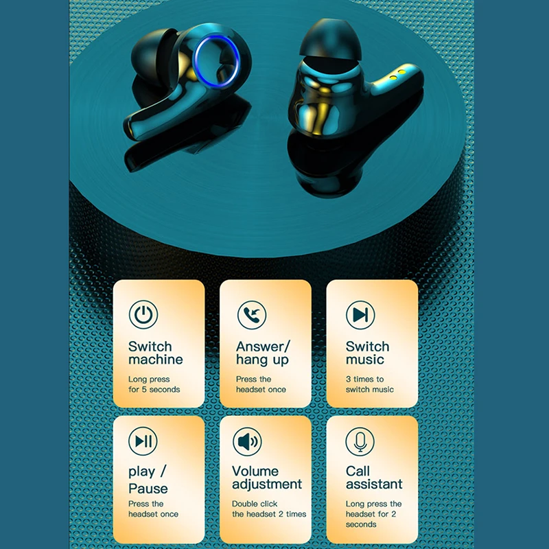 Беспроводные наушники стереонаушники Tws Bluetooth для телефона в Lotus Blutooth гарнитура