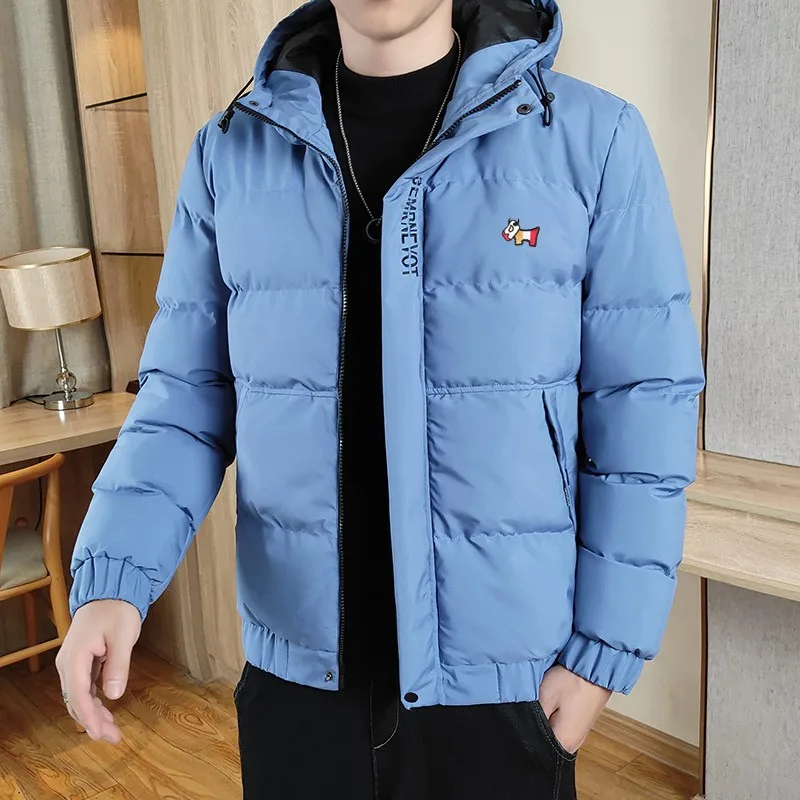 2022 New Men's Autumn/winter Classic Solid Color Cotton Jacket Men's Warm Large Size High Quality Jacket Men's Cotton Jacket
