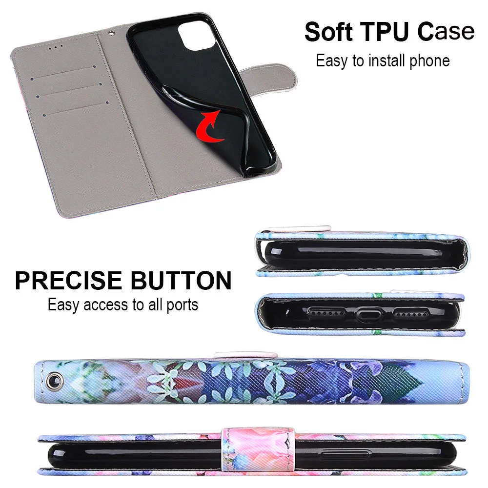 flip case for huawei honor 7a dua l22 5 45 5 7 7a pro case leather wallet book cute phone cover for honor 7c 7s 7 a honor7a free global shipping