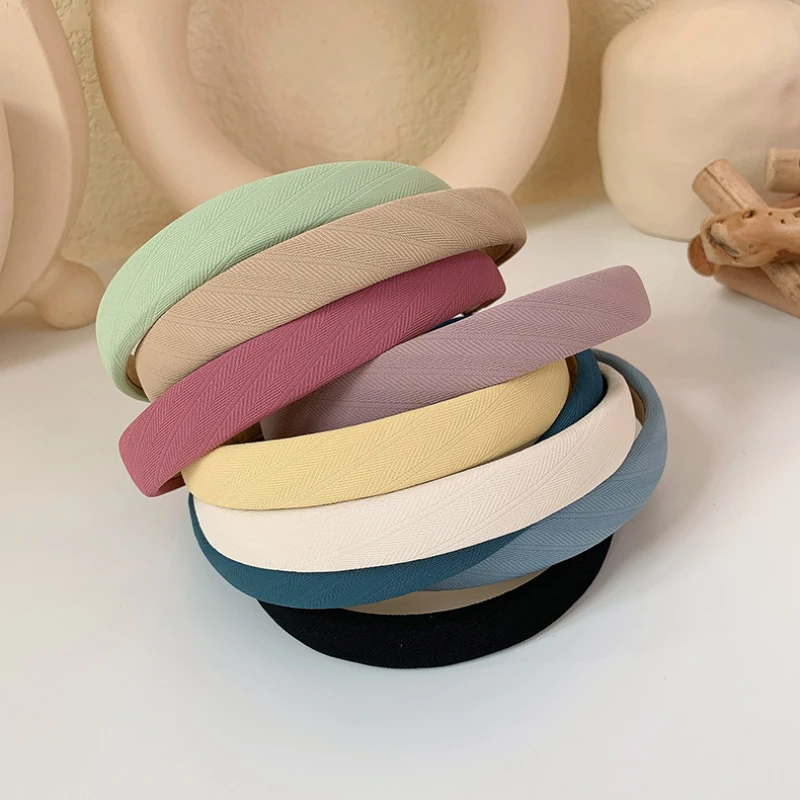 

UXSL Spring Summer New Colorful Sponge Headband for Womens Girls Simple Solid Color Hair Hoop Hair Band Fashion Hair Accessories