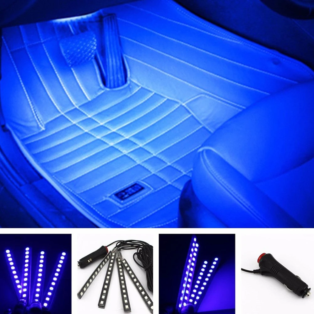 

Car Interior 48 Led Bar Backlight Ambient Mood Foot Light USB Cigarette Lighter Decorative Atmosphere Lamp Auto Accessories