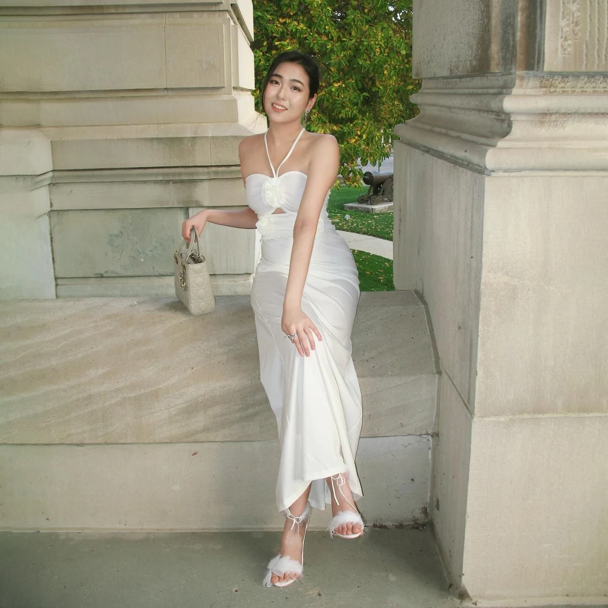 

GIOIO Sweetheart Korea Garden Evening Dresses Pleat Sleeveless Formal 프롬드레스 Floor Length Elegant Prom Gowns Party Women Bride