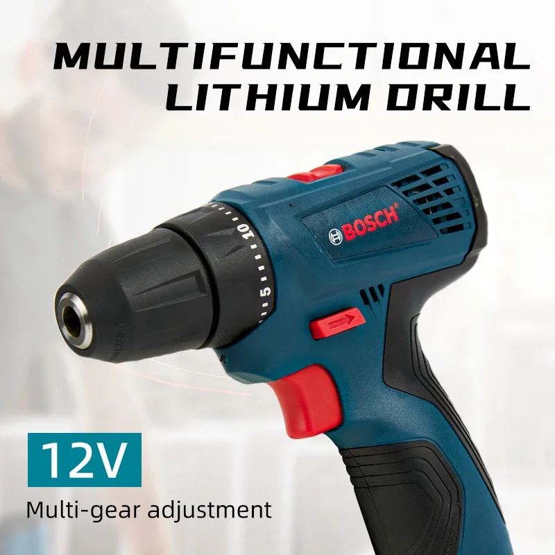 Фото Электрическая дрель Bosch Professional GSR120 12В, аккумуляторная, многофункциональная, для дома и DIY, шуруповерт, электроинструмент №2