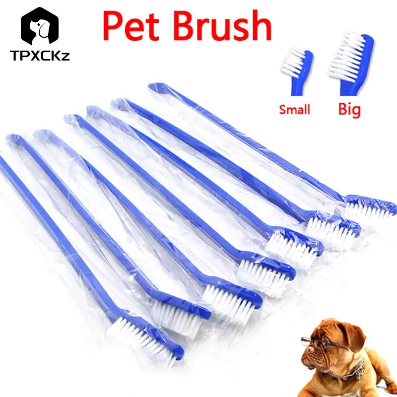 

1PC Super Soft Pet Finger Toothbrush Dog Brush Bad Breath Tartar Teeth Tool Dog Cat Cleaning Supplies