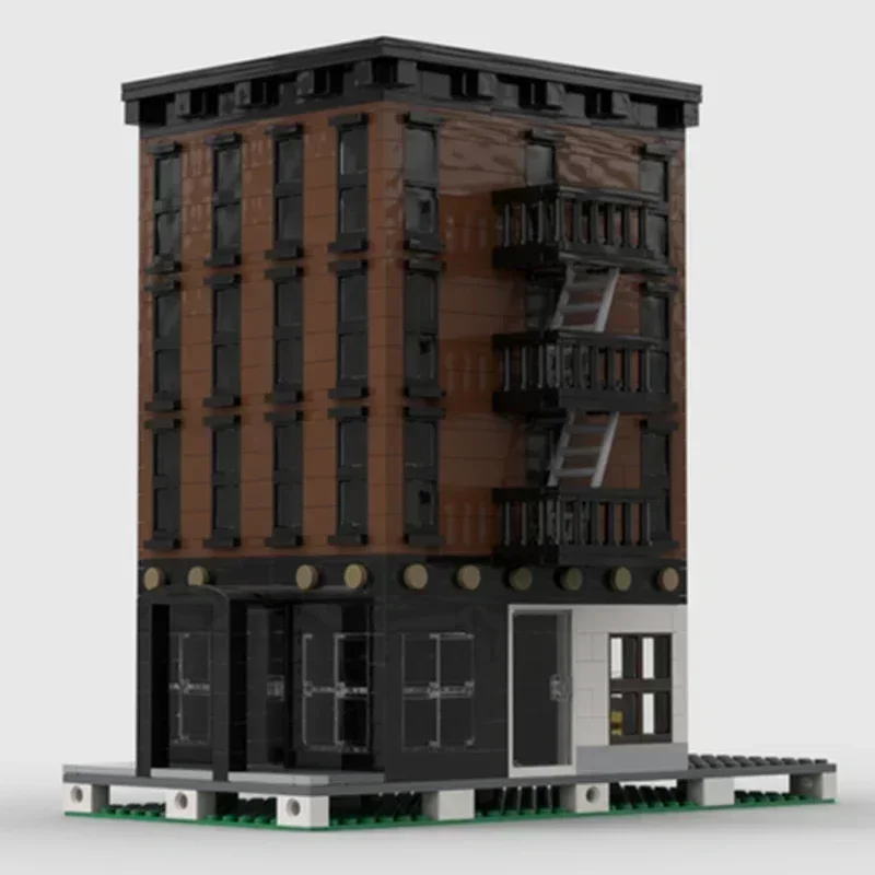 Moc Building Bricks Модель городского вида на улицу Нью-Йорк Квартира Технология