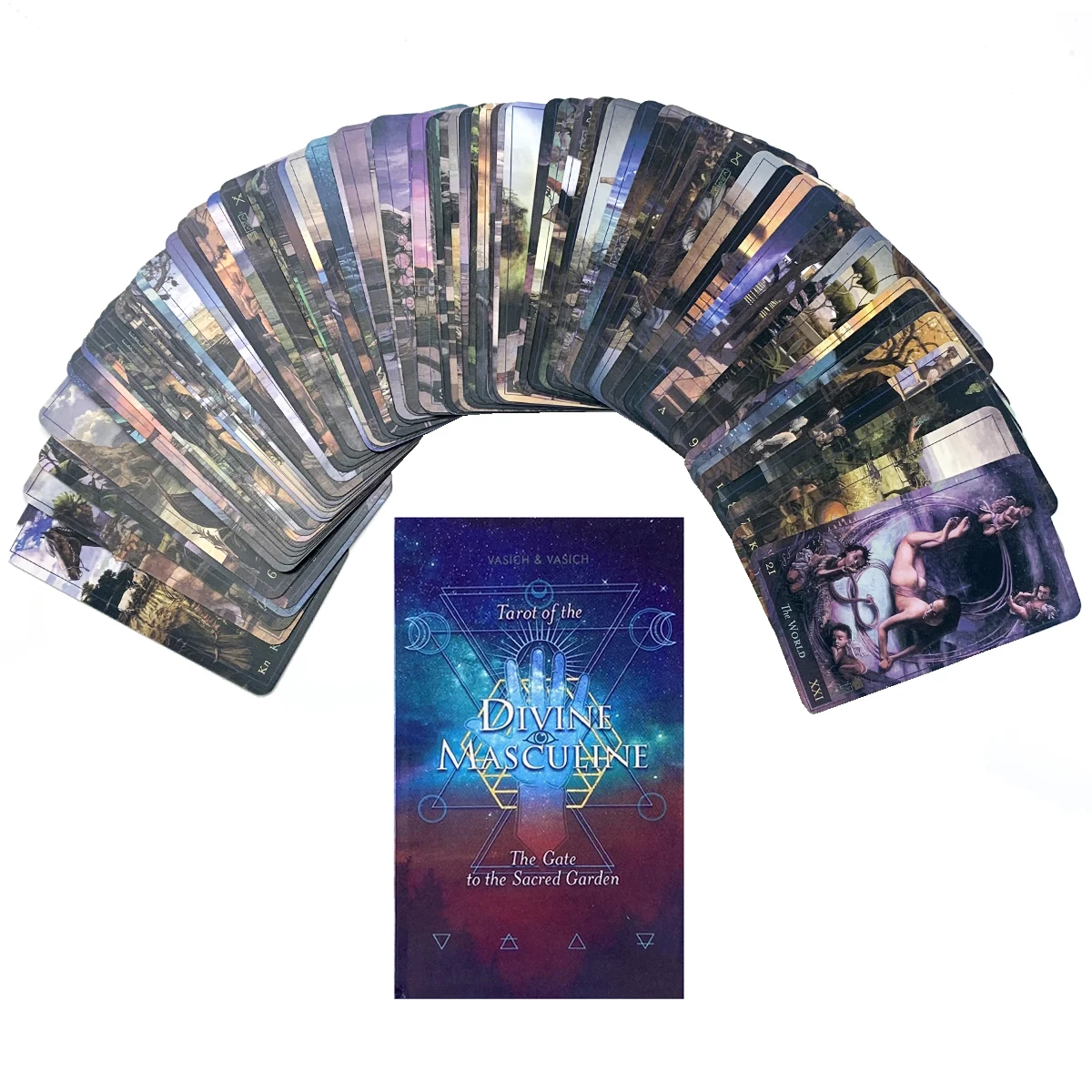 

The Divine Masculine Tarot Deck 78Card Fortune-telling Oracle Cards For Beginners High Quality Board Game Cards With PDF Guide