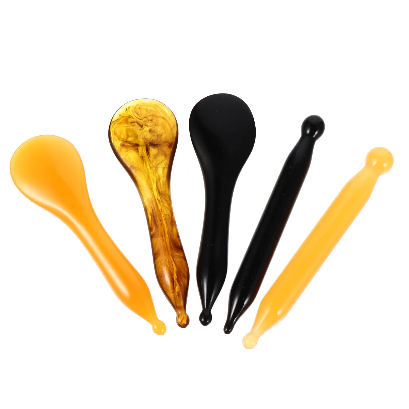 

1 Set/5pcs Resin Meridians Massage Sticks Facial Body Massage Scraping Bars