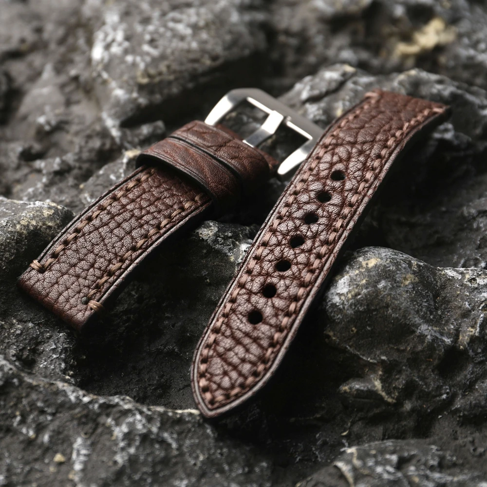 Винтажный Кожаный Ремешок Для Часов Мужчин Коричневый Черный Зеленый Из