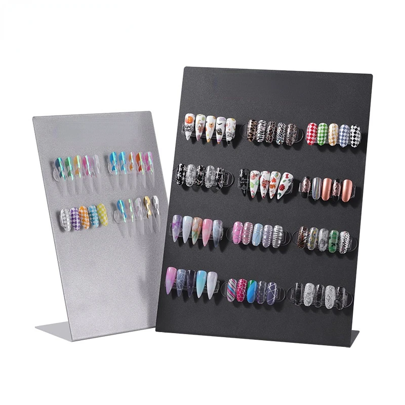 

Nail plate Aluminum alloy iron art display bar display rack sample book style style nail plate nail plate color plate 26*17cm