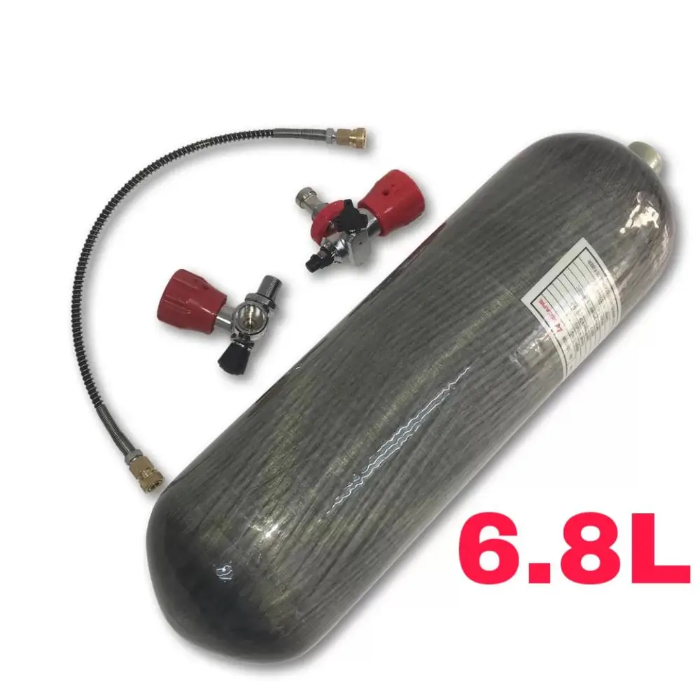 

Acecare 6.8L 4500psi Air Tank Carbon Fiber Cylinder 300Bar Valve Filling Station Scuba Diving Firefighting