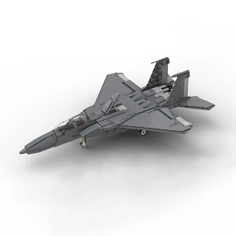 Фото 1281 деталь MOC F-15 E Strike Eagle: Военный самолет, конструктор, модель для сборки, подарок на день рождения №2