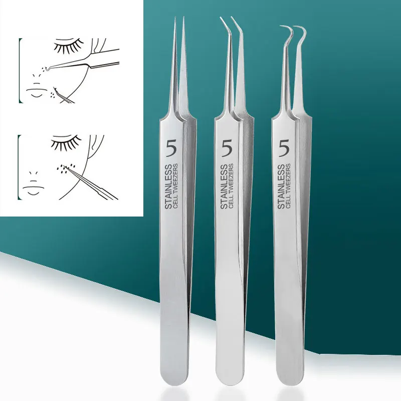 Пинцет Для Удаления чёрных точек в клеточках Специальная игла для соскабливания