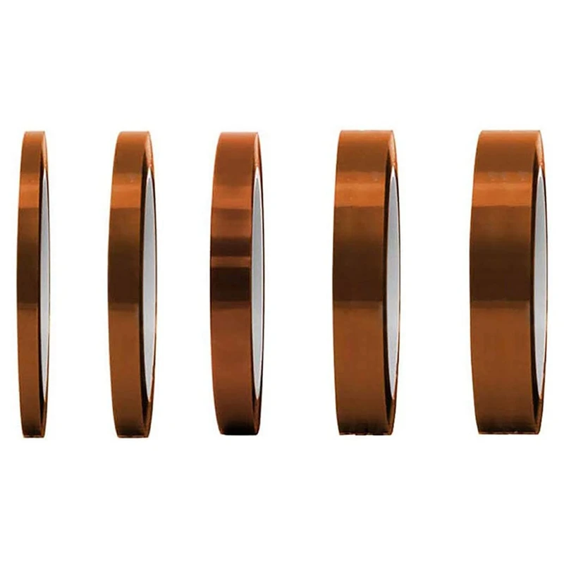 

33M High Temp Tape,Heat Resistant Tape Polyimide Masking Tape For Soldering,Powder Coating,Insulating Circuit Boards 5Pc