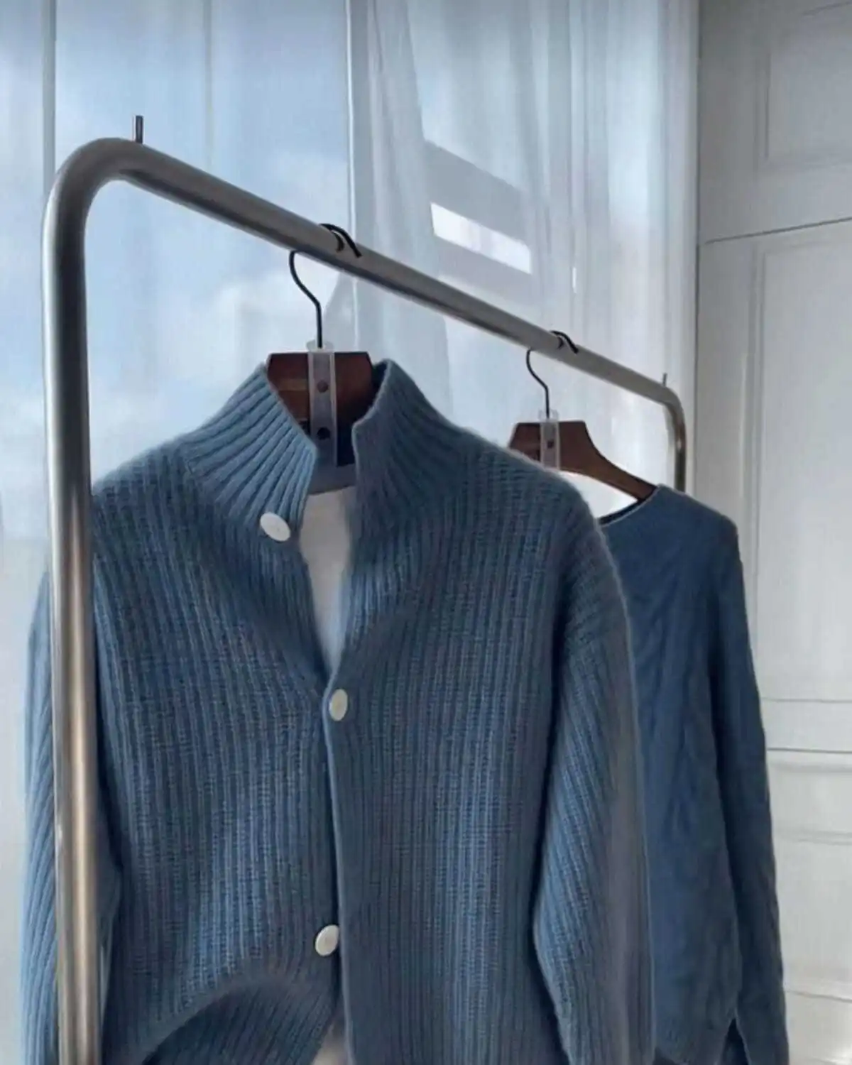 Весенне-осенний однобортный вязаный кардиган с длинными рукавами женский свитер