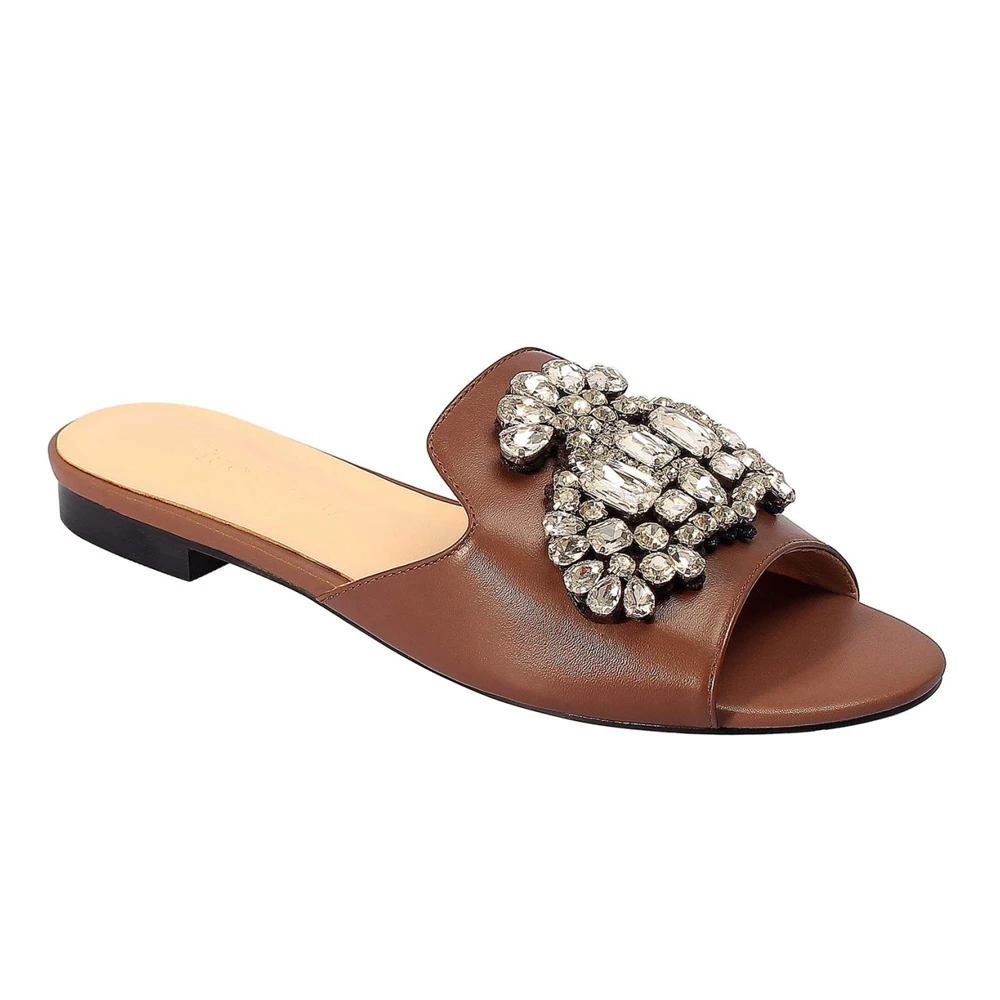 Italy Flat Luxury Sandals Designer Shoes for Women 2022 Slippers,Brand Fittings Sandals Woman Summer Fashion Style Plus Size 44