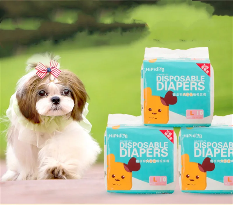 

10PCS/Bag Dog Diapers Diaper For Dogs Pet Female Dog Disposable Leakproof Nappies Puppy Super Absorption Physiological Pants