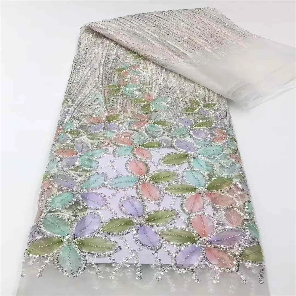 Французская сетчатая кружевная ткань 2024 высокое качество африканская