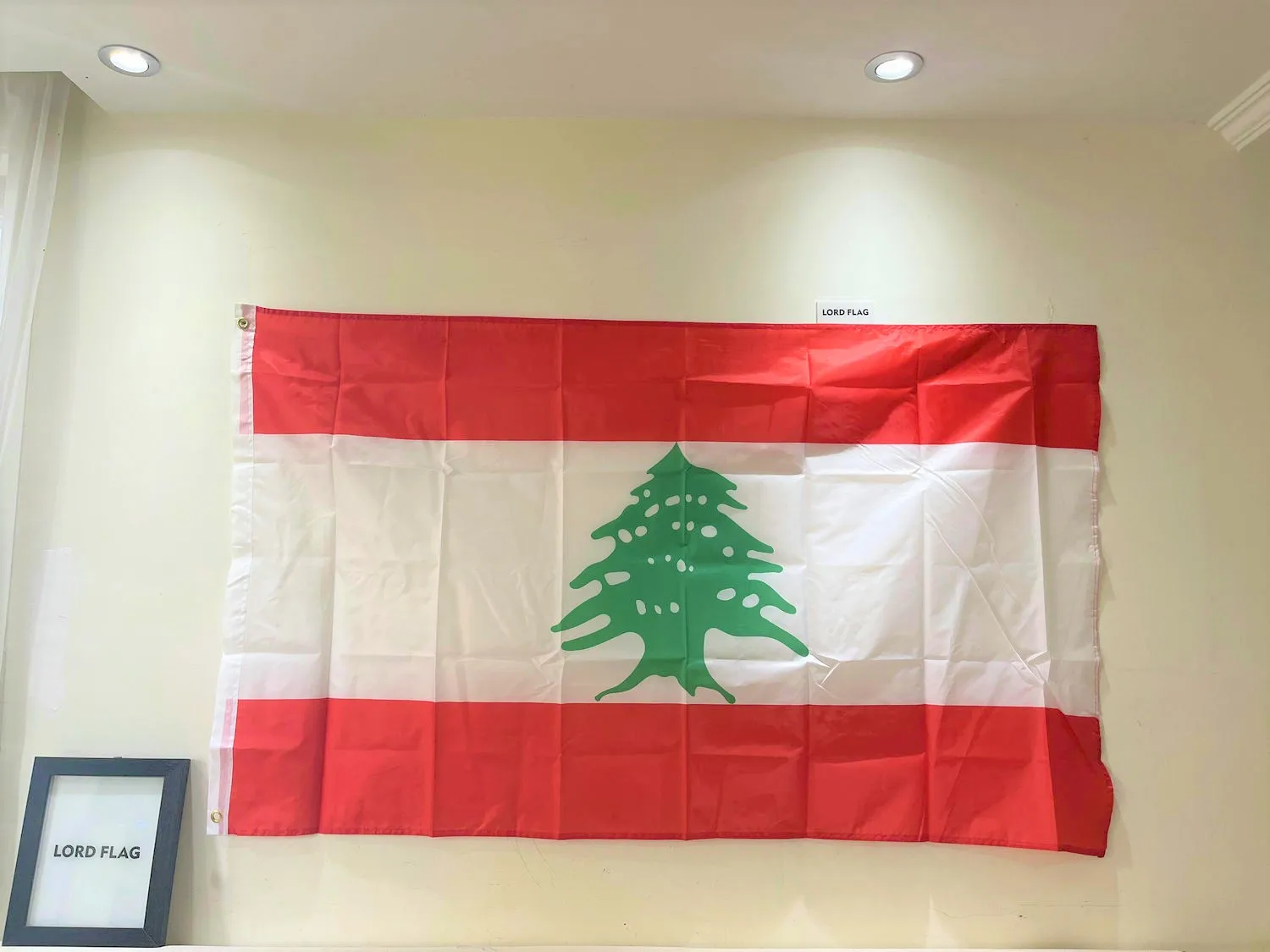 

Free shipping 90X150cm/3X5 FT green tree Lubnan LB LBN The Republic of Lebanon flag Indoor Outdoor Hanging flag